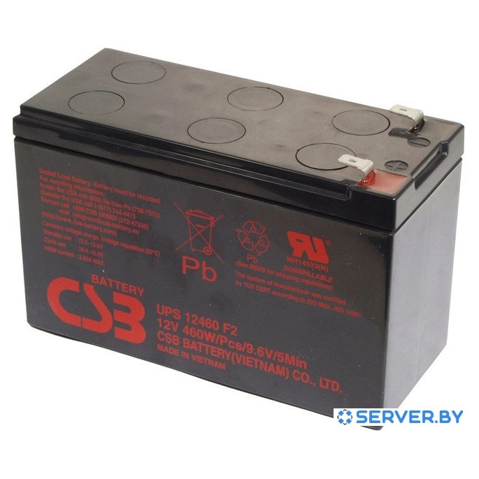 Аккумулятор для ИБП CSB UPS12460 F2 (12В/9 А·ч). Фото 1