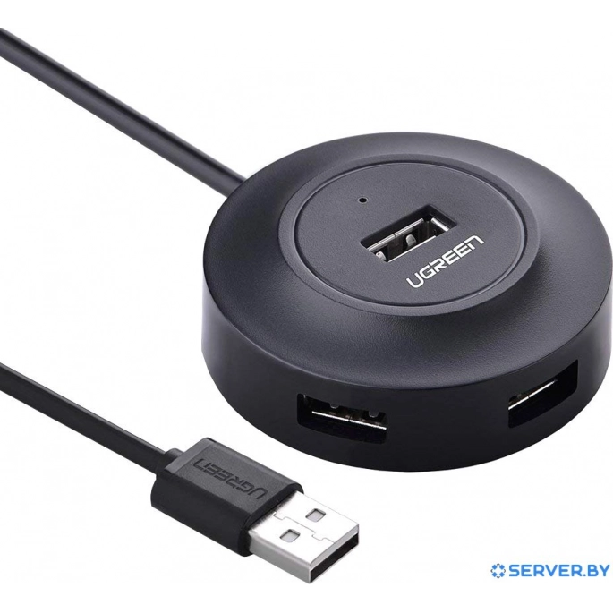 USB-хаб Ugreen CR106 20277 (черный). Фото1