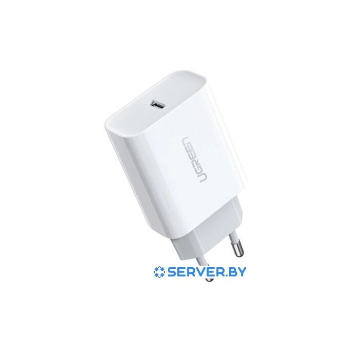 Сетевое зарядное Ugreen CD137 60450 (белый). Фото 1