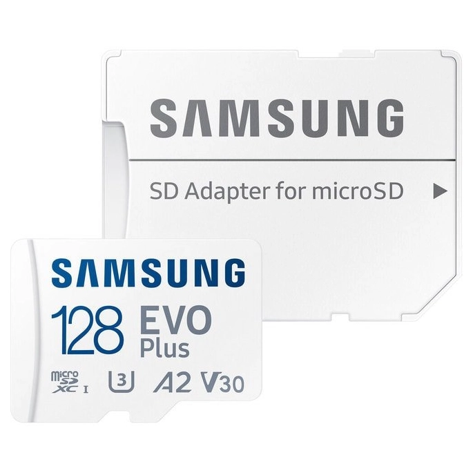 Карта памяти Samsung EVO Plus 2021 microSDXC 128GB (с адаптером). Фото1