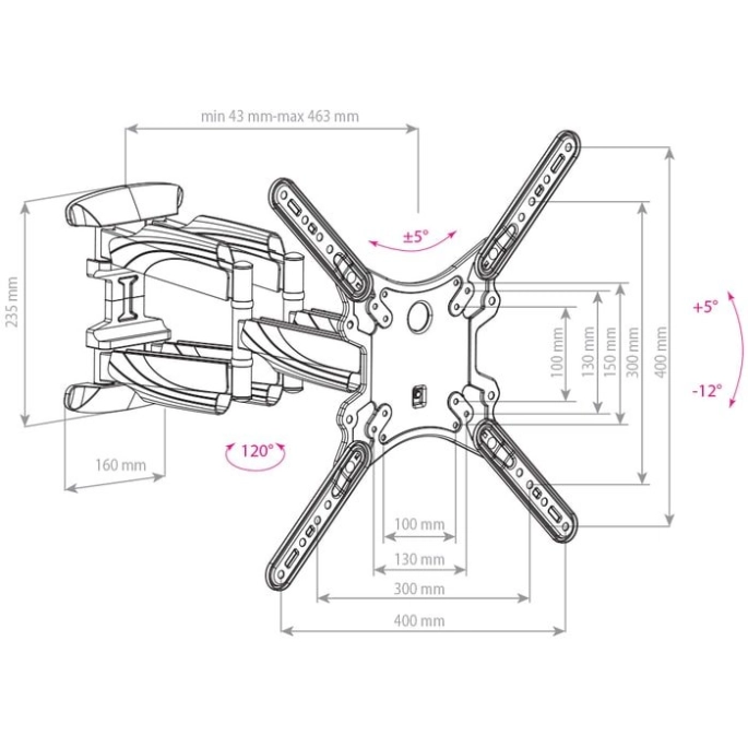 Кронштейн Arm Media COBRA-45. Фото4