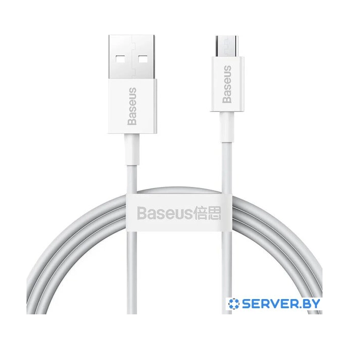 Кабель Baseus CAMYS-A02 USB Type-A - microUSB (2 м, белый). Фото1