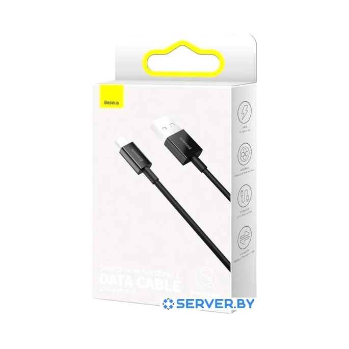 Кабель Baseus CAMYS-A01 USB Type-A - microUSB (2 м, черный). Фото3