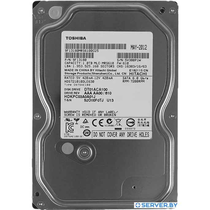 Жесткий диск Toshiba DT01ACA 1TB (DT01ACA100). Фото 1
