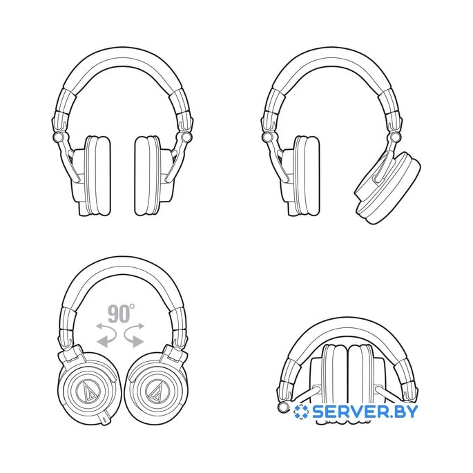 Наушники Audio-Technica ATH-M50x (черный). Фото 4
