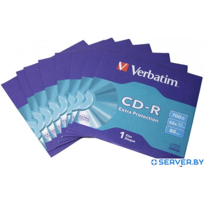 CD-R диск Verbatim 700Mb Verbatim DL Extra Protection 52x в конверте. Фото1