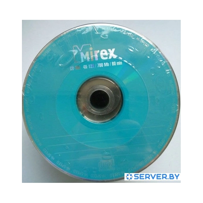CD-RW диск Mirex 700Mb 12x Mirex в плёнке 50 шт.. Фото 1