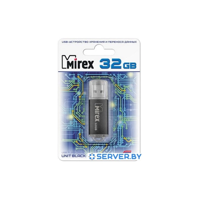 USB Flash Mirex UNIT BLACK 32GB (13600-FMUUND32). Фото 2
