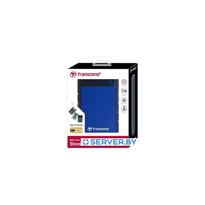 Внешний жесткий диск Transcend StoreJet 25H3 4TB (синий). Фото 3