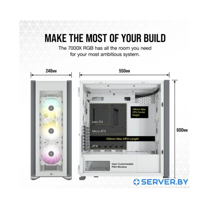 Корпус Corsair iCUE 7000X RGB CC-9011227-WW. Фото 2