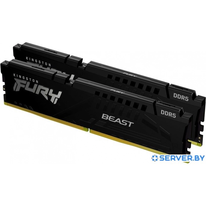 Оперативная память Kingston FURY Beast 2x32ГБ DDR5 5200МГц KF552C40BBK2-64. Фото 1