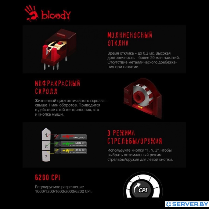 Игровая мышь A4Tech Bloody A70. Фото 4