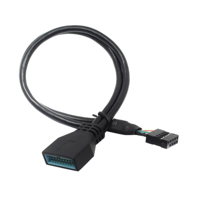 Кабель ExeGate USB 2.0 10 pin - 20 pin EX-CC-U3U2-0.3. Фото1