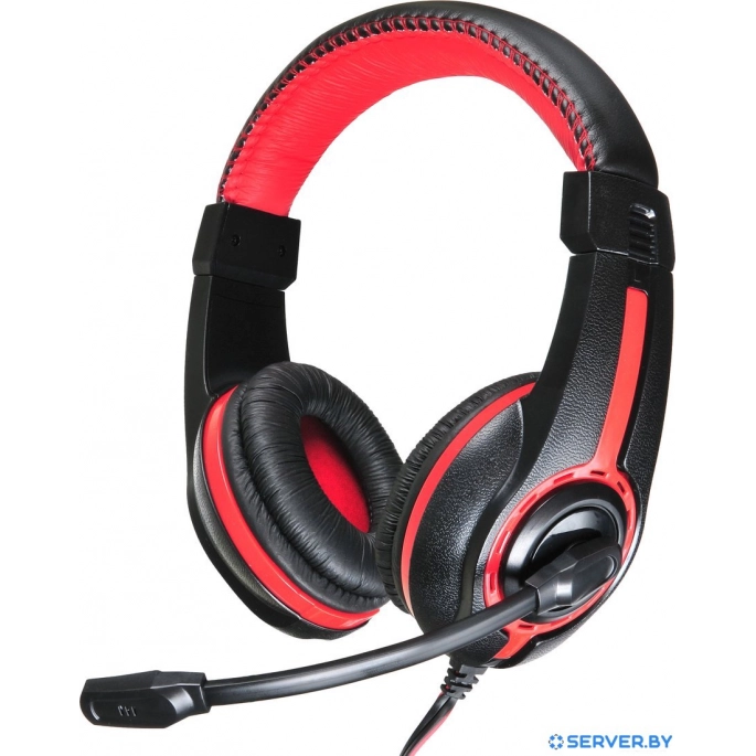 Наушники Oklick HS-L200 (черный/красный). Фото 1