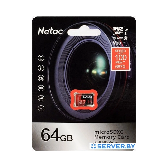 Карта памяти Netac P500 Extreme Pro 64GB NT02P500PRO-064G-S. Фото 5