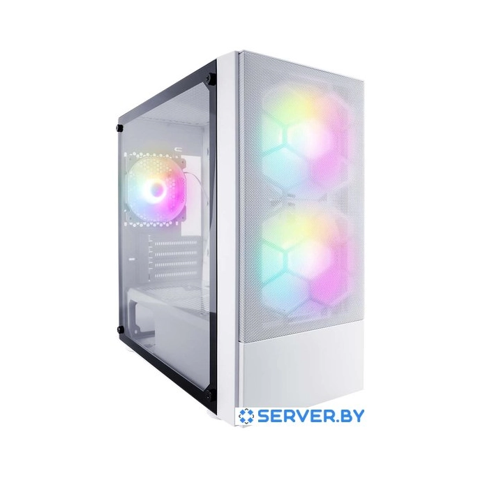 Корпус 1stPlayer Firebase X4-M-WH-2F1P-W-1F1-W. Фото1