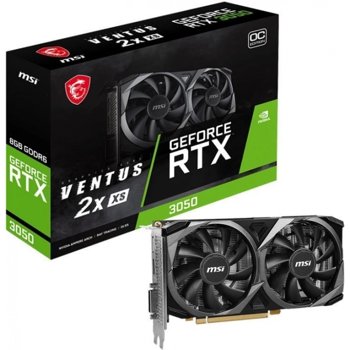 Видеокарта MSI GeForce RTX 3050 Ventus 2X XS 8G OC. Фото 3