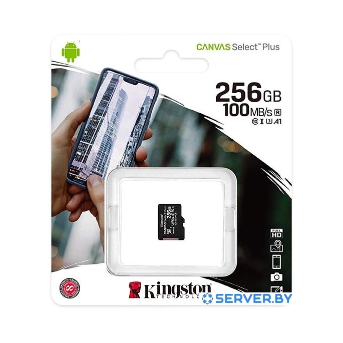 Карта памяти Kingston Canvas Select Plus microSDXC 256GB. Фото 3