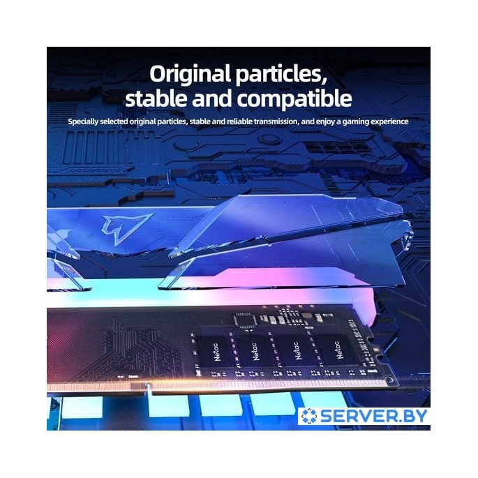 Оперативная память Netac Shadow RGB 2x16ГБ DDR4 3200МГц NTSRD4P32DP-32E. Фото 3
