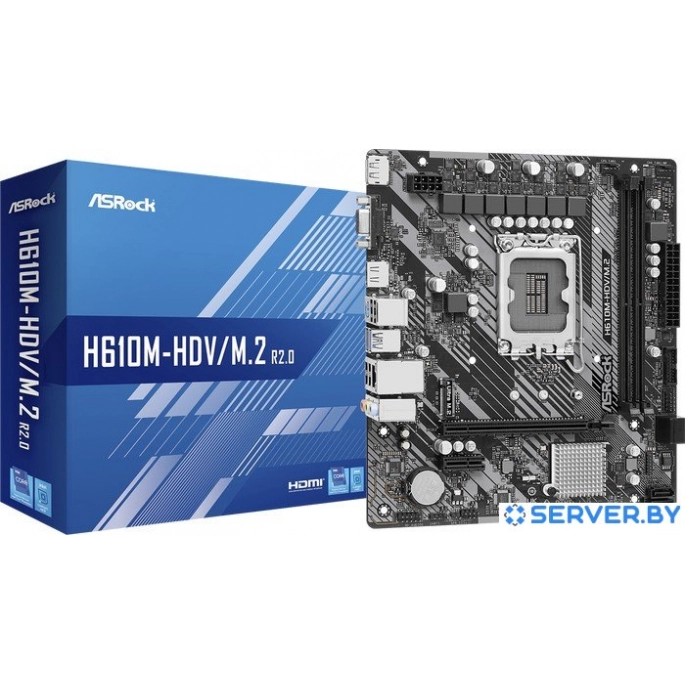 Материнская плата ASRock H610M-HDV/M.2 R2.0. Фото 2