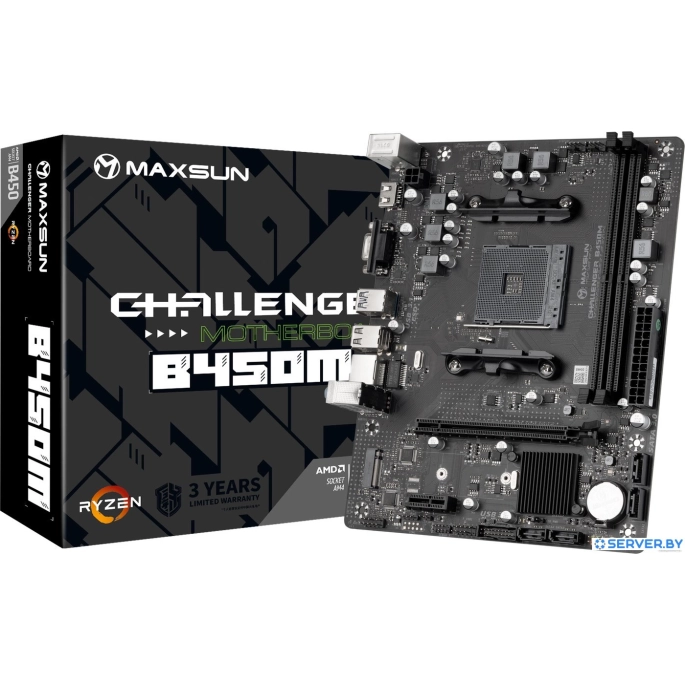 Материнская плата Maxsun Challenger B450M. Фото2