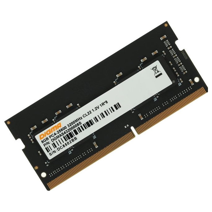 Оперативная память Digma 8ГБ DDR4 SODIMM 3200 МГц DGMAS43200008S. Фото1