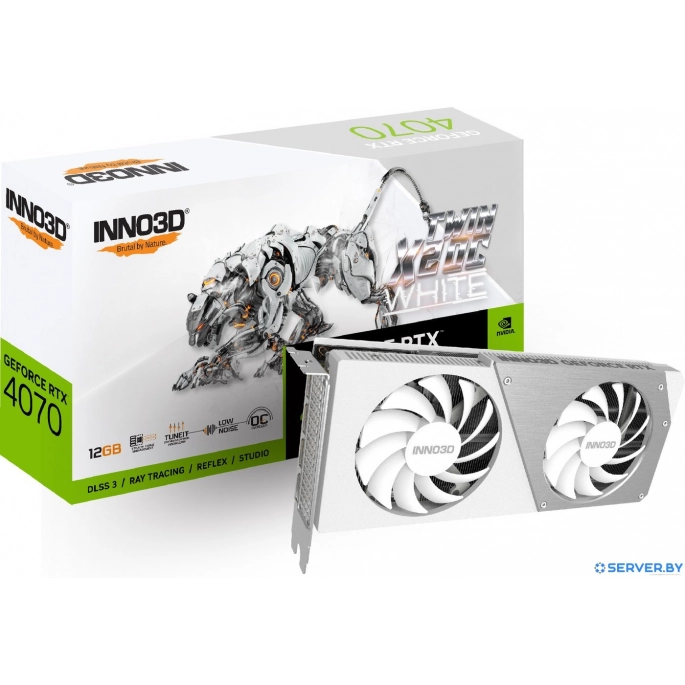 Видеокарта Inno3D GeForce RTX 4070 Twin X2 OC White N40702-126XX-183052V. Фото 2
