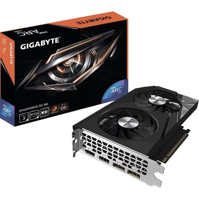 Видеокарта Gigabyte Intel Arc A380 Windforce OC GV-IA380WF2OC-6GD. Фото2