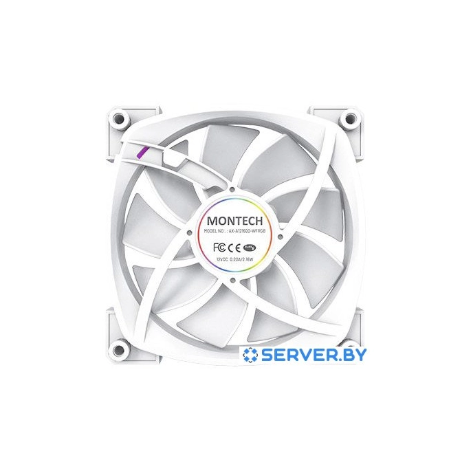 Вентилятор для корпуса Montech AX120 PWM (белый). Фото 5