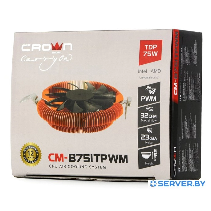 Кулер для процессора CrownMicro CM-B751TPWM. Фото4
