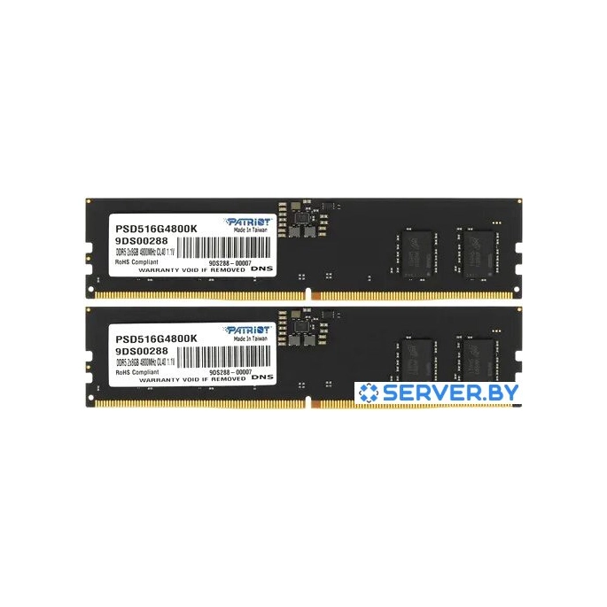 Оперативная память Patriot Signature Line 2x8ГБ DDR5 4800 МГц PSD516G4800K. Фото 1