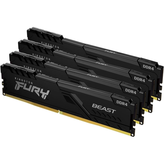 Оперативная память Kingston FURY Beast 4x8GB DDR4 PC4-28800 KF436C17BBK4/32. Фото 1