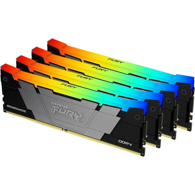 Оперативная память Kingston FURY Renegade RGB 4x8ГБ DDR4 3200 МГц KF432C16RB2AK4/32. Фото 1