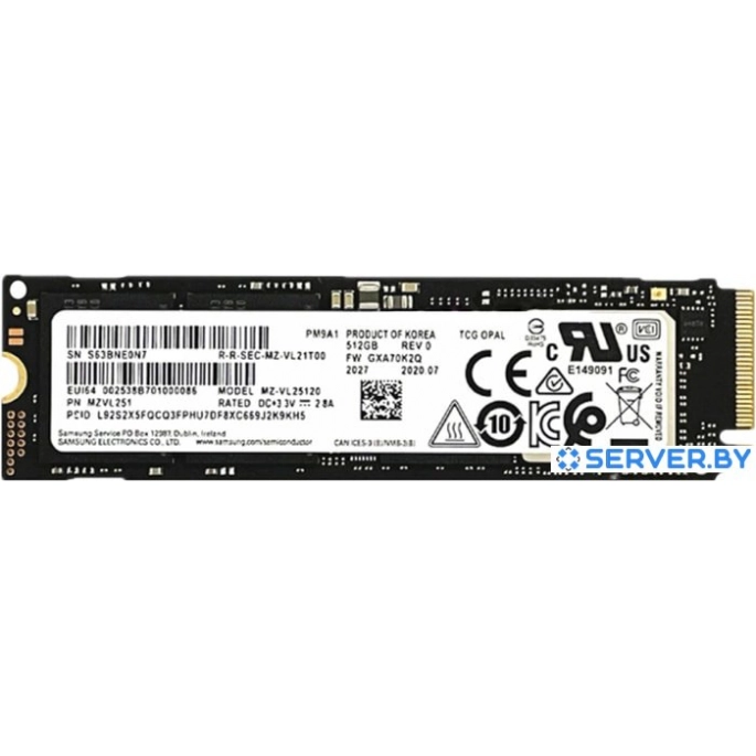 SSD Samsung PM9A1 512GB MZVL2512HCJQ-00B00. Фото 1