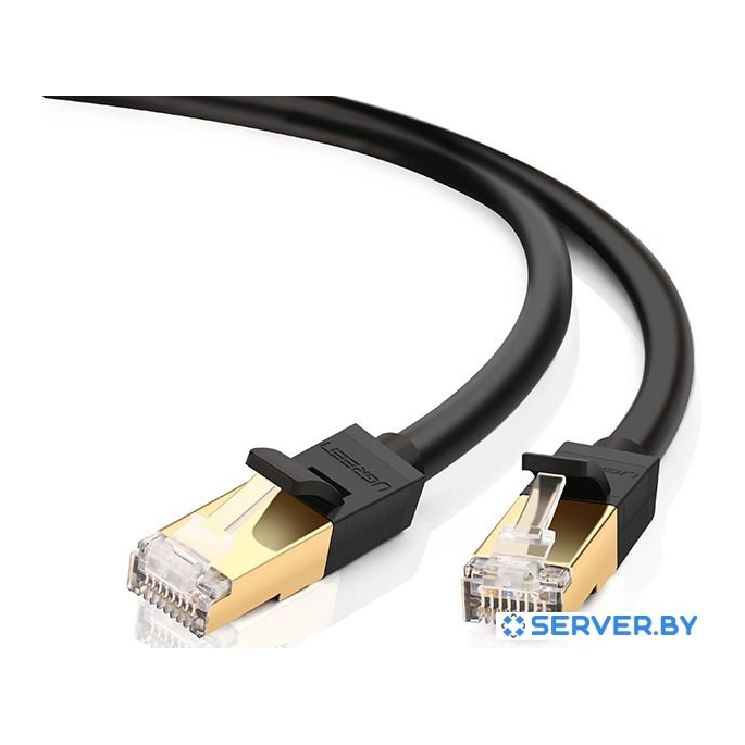 Кабель Ugreen NW107 11270 RJ45 - RJ45 (3 м, черный). Фото 1