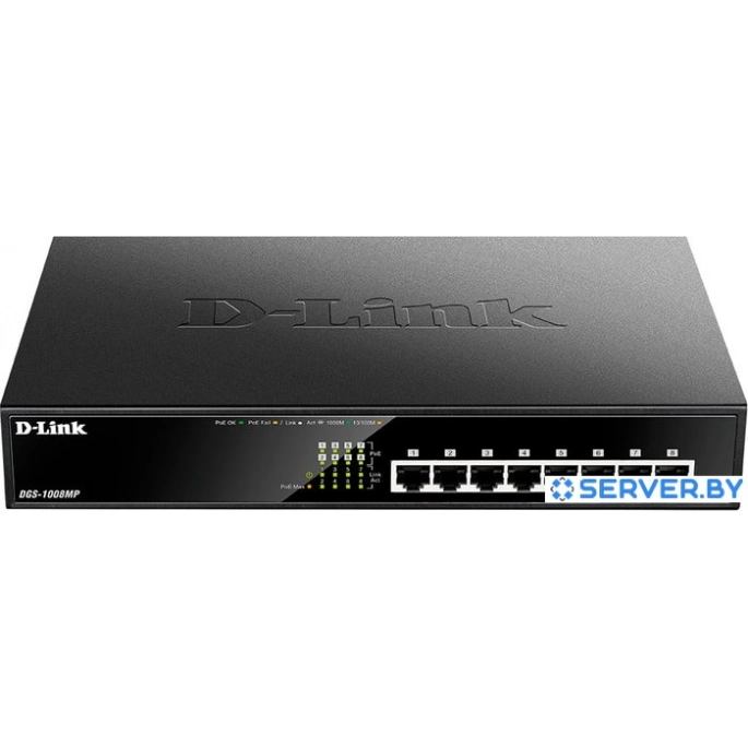 Коммутатор D-Link DGS-1008MP/B1A. Фото 1