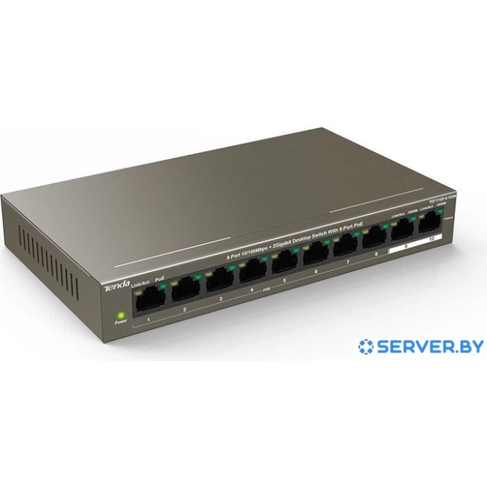 Неуправляемый коммутатор Tenda TEF1110P-8-102W. Фото 2