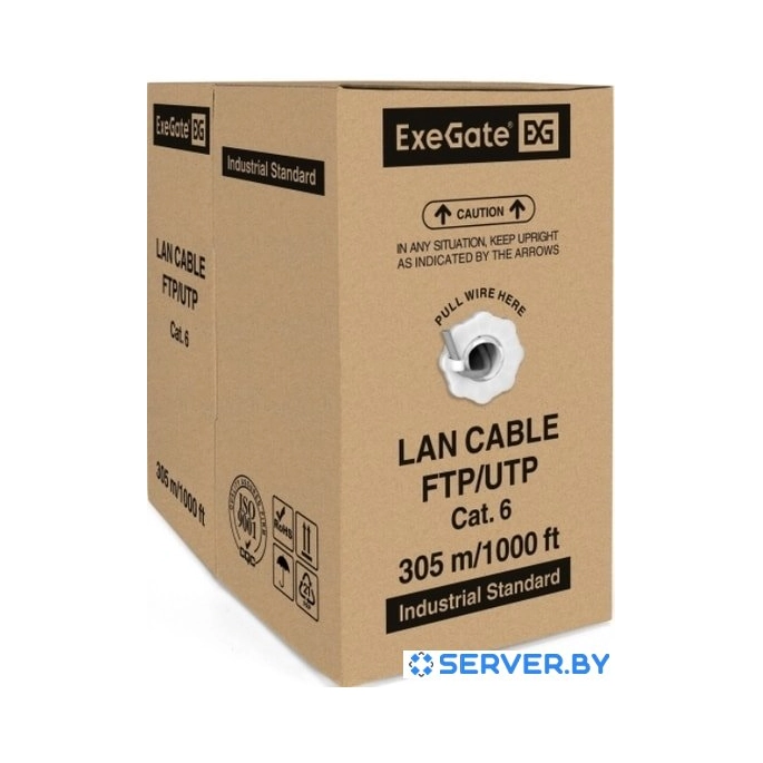 Кабель ExeGate UTP4-C6-CU-S23-IN-PVC-GY-305 UTP. Фото 2