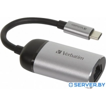 Сетевой адаптер Verbatim USB-C Gigabit Ethernet Adapter 49146
