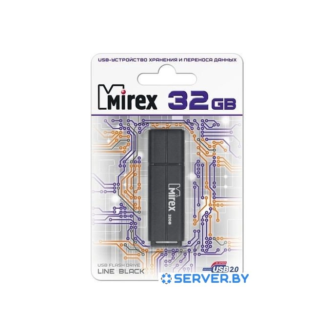 USB Flash Mirex Color Blade Line 32GB (черный) [13600-FMULBK32]. Фото3