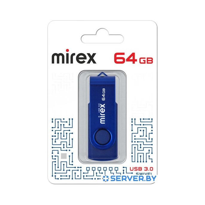 USB Flash Mirex Color Blade Swivel 3.0 64GB 13600-FM3BSL64. Фото1
