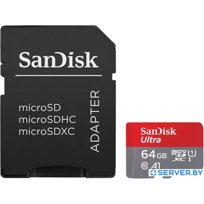 Карта памяти SanDisk Ultra microSDXC SDSQUAC-256G-GN6MA 256GB (с адаптером). Фото1