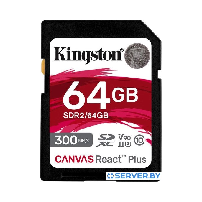 Карта памяти Kingston Canvas React Plus SDXC 64GB. Фото 1