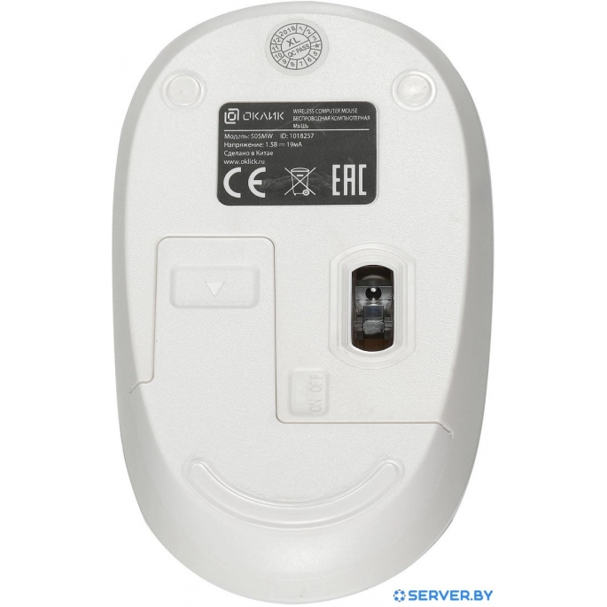 Мышь Oklick 505MW (белый). Фото 5