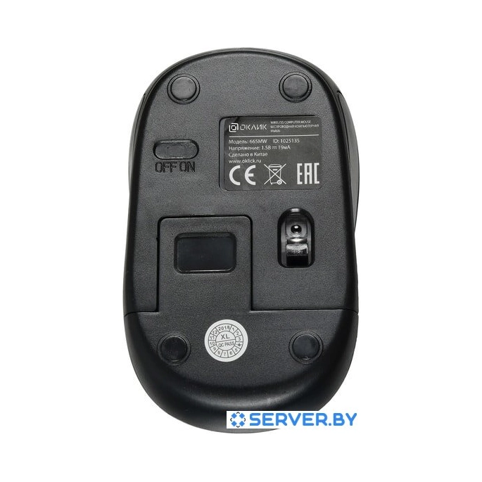 Мышь Oklick 665MW (черный/красный). Фото 5