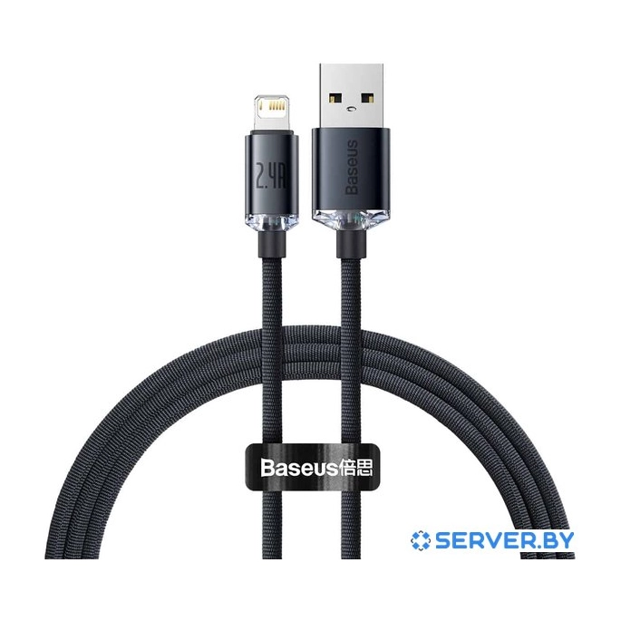 Кабель Baseus CAJY000101 USB Type-A - Lightning (2 м, черный). Фото 1