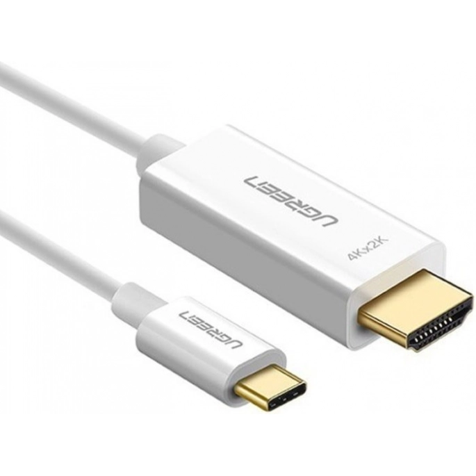 Кабель Ugreen MM121 HDMI - USB Type-C (1.5 м, белый). Фото1