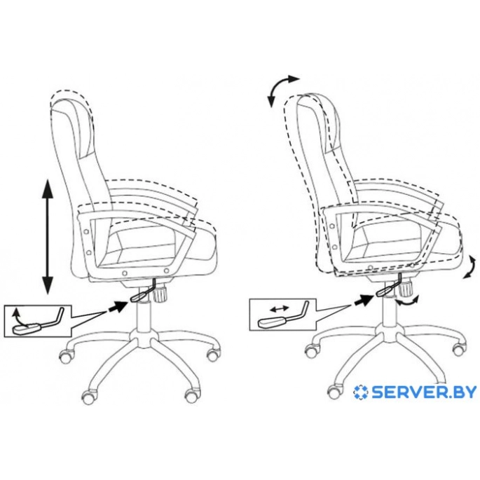 Кресло Бюрократ T-800N (черный). Фото 5