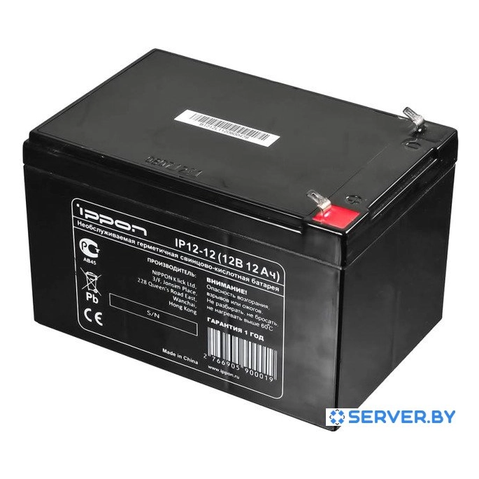 Аккумулятор для ИБП IPPON IP12-12 (12В/12 А·ч). Фото1