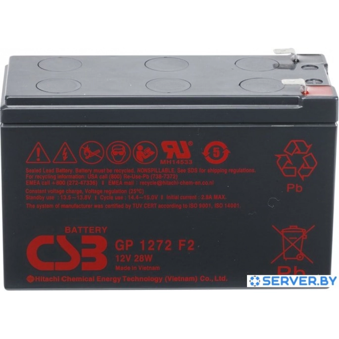 Аккумулятор для ИБП Kiper GP-1272 28W F2 (12В/7.2 А·ч). Фото 1